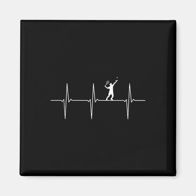 Badminton Ecg Heartbeat Shuttle Pulse Frequency  Magnet (Front)