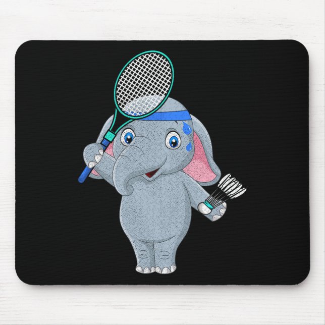 Badminton Elephant  Mouse Mat (Front)
