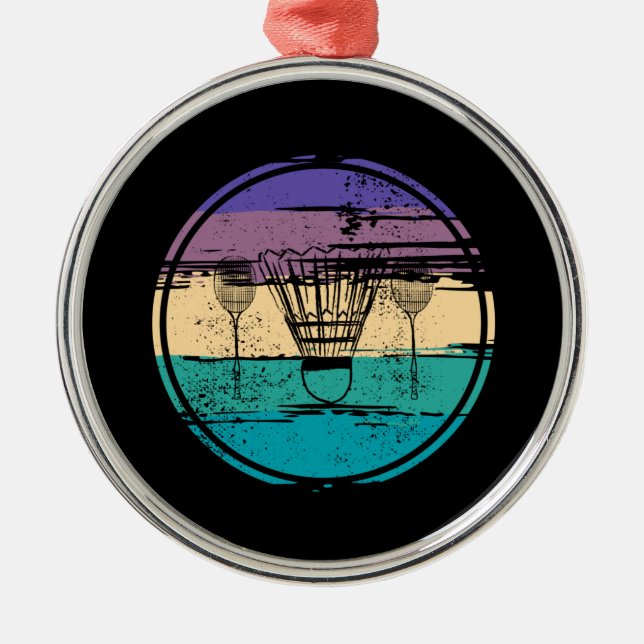 Badminton Equipment Design Metal Tree Decoration (Front)