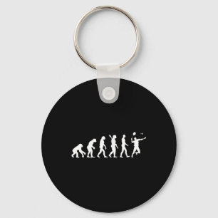 Badminton Evolution Jersey Tee Funny Rackets Ball Key Ring