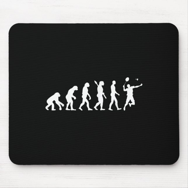 Badminton Evolution Jersey Tee Funny Rackets Ball  Mouse Mat (Front)