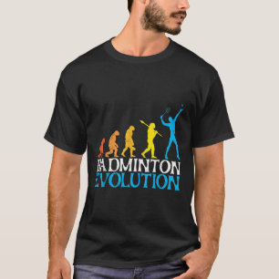 Badminton Evolution Monkey Badminton Player Badmin T-Shirt