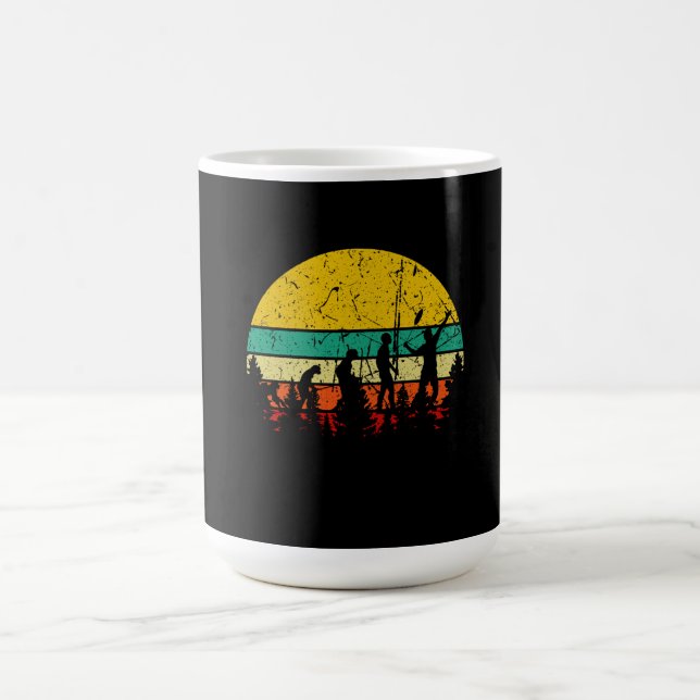 Badminton Evolution Retro Badminton Player Coffee Mug (Center)