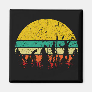 Badminton Evolution Retro Badminton Player Magnet