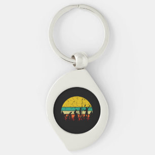 Badminton Evolution Retro Key Ring