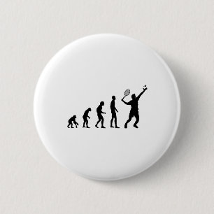 Badminton Evolution Shuttle Funny 6 Cm Round Badge