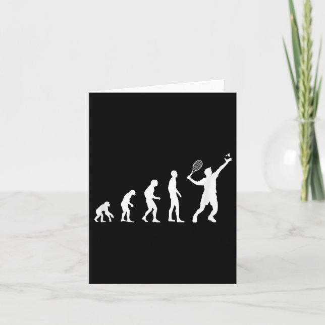 Badminton Evolution Shuttle Funny  Card (Front)