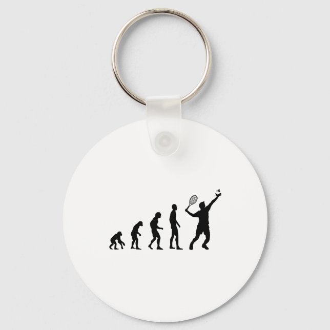 Badminton Evolution Shuttle Funny  Key Ring (Front)