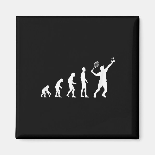 Badminton Evolution Shuttle Funny  Magnet (Front)