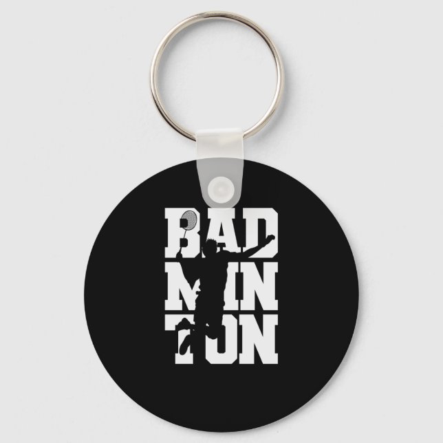 Badminton Federball Badmintonschläger Sport Key Ring (Front)