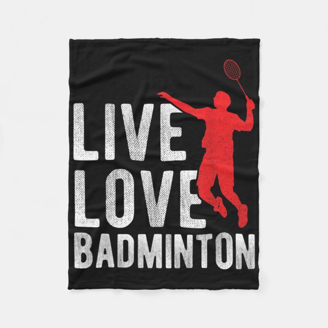 Badminton  fleece blanket (Front)