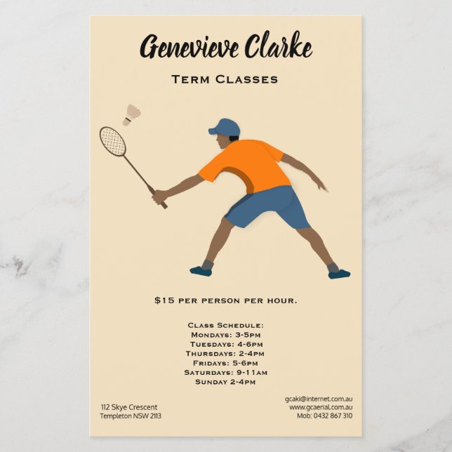 Badminton Flyer (Front)