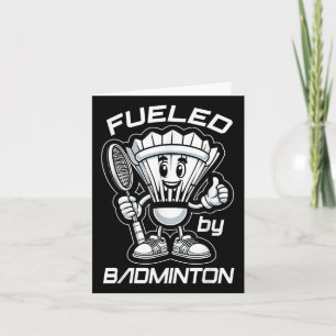 Badminton Forever Cartoon Shuttle And Racket Graph Card