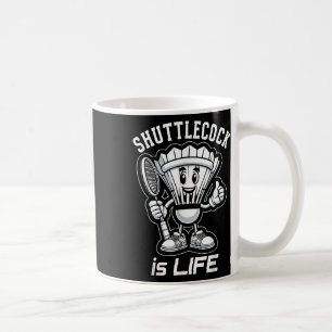 Badminton Forever Cartoon Shuttle And Racket Graph Coffee Mug