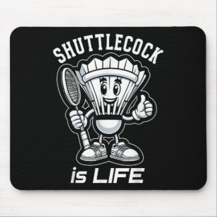 Badminton Forever Cartoon Shuttle And Racket Graph Mouse Mat