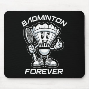 Badminton Forever Cartoon Shuttle And Racket Graph Mouse Mat
