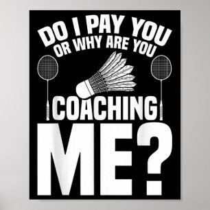 Badminton Game Coaching Shuttle Player Badminton Poster