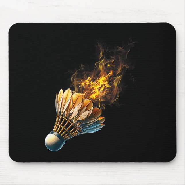 Badminton Game Lover Bad Words Shuttle Badminton  Mouse Mat (Front)