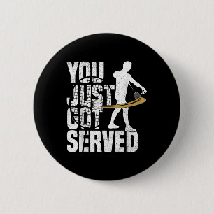 Badminton Game Lover Served Shuttle Player Badmint 6 Cm Round Badge
