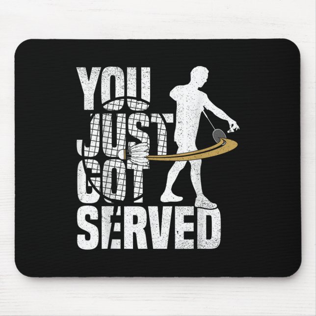 Badminton Game Lover Served Shuttle Player Badmint Mouse Mat (Front)