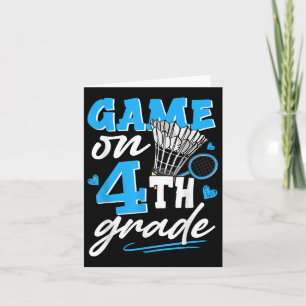 Badminton Game On 4th Grade Boys Girls Back To Sch Card