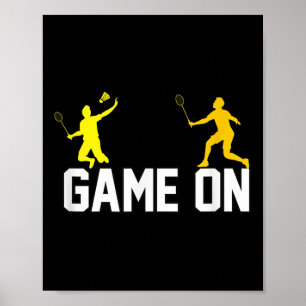 Badminton Game On Poster