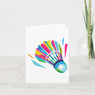 Badminton Game Shuttle Sport Badminton Pop Art Card