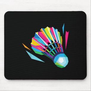 Badminton Game Shuttle Sport Badminton Pop Art Mouse Mat