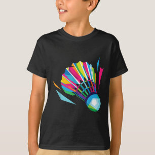 Badminton Game Shuttle Sport Badminton Pop Art  T-Shirt