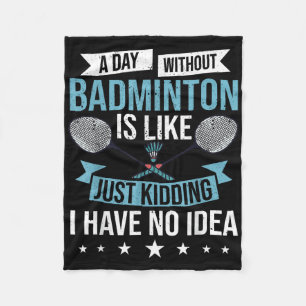 Badminton Games Funny Sports Training Competition Fleece Blanket