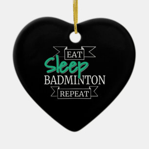 Badminton Gift Ceramic Tree Decoration