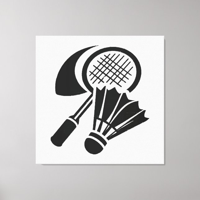 Badminton gift ideas canvas print (Front)