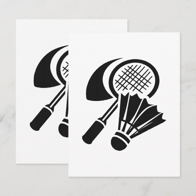 Badminton gift ideas enclosure card (Front/Back)