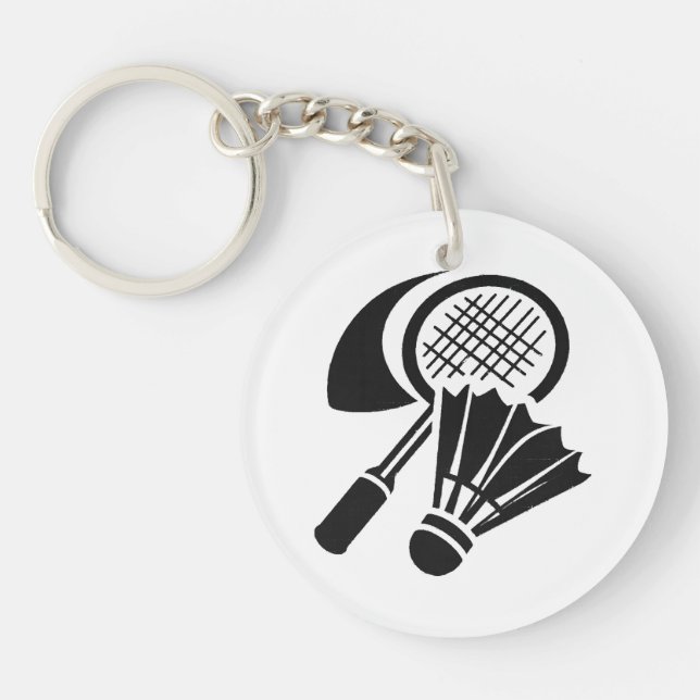 Badminton gift ideas key ring (Front)