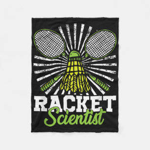 Badminton Gift Shuttle Racket Scientist Badminton Fleece Blanket