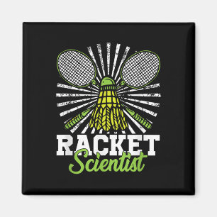 Badminton Gift Shuttle Racket Scientist Badminton Magnet