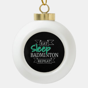 Badminton Gifts Ceramic Ball Christmas Ornament