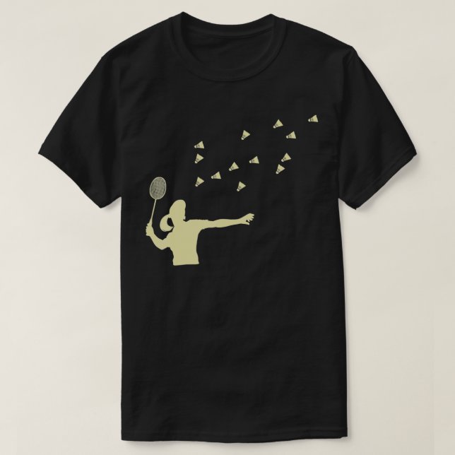 Badminton Girl  Badminton Woman Girl Badminton Rac T-Shirt (Design Front)