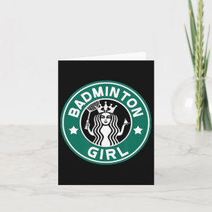 Badminton Girl For Teens On School Team Funny  Card