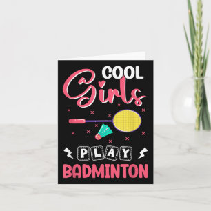 Badminton Girl Shuttle Badminton Lover Card
