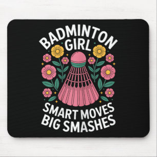 Badminton Girl Shuttle Funny Badminton Mouse Mat
