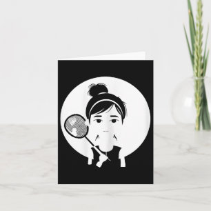 Badminton Girl Shuttle Player For Girls Card