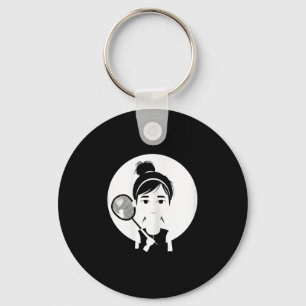 Badminton Girl Shuttle Player For Girls Key Ring