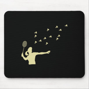 Badminton Girl Shuttle Woman Girl Shuttle Racket Mouse Mat