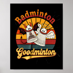 Badminton Goodminton Funny Sports Humour  Poster