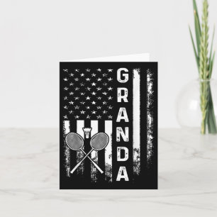 Badminton Granda American Flag Vintage Christmas X Card