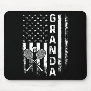 Badminton Granda American Flag Vintage Christmas X Mouse Mat