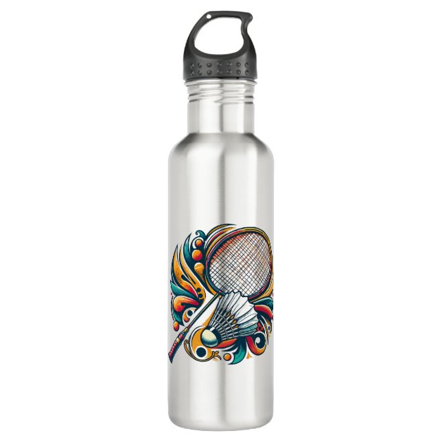 Badminton Graphic 710 Ml Water Bottle (Front)