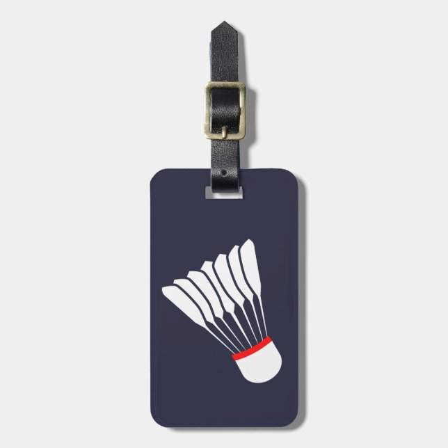 Badminton graphic address luggage tag (Front Vertical)