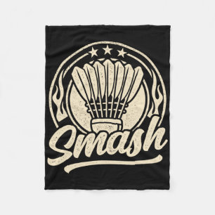 Badminton Graphic Badminton Player Shuttle Sports  Fleece Blanket